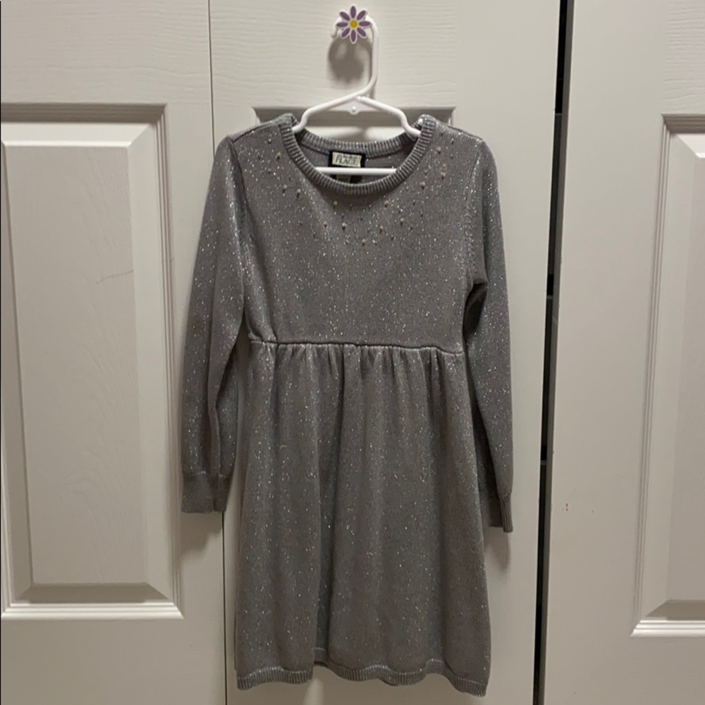 Silver knit dress